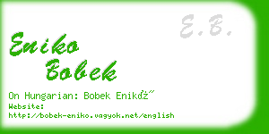 eniko bobek business card